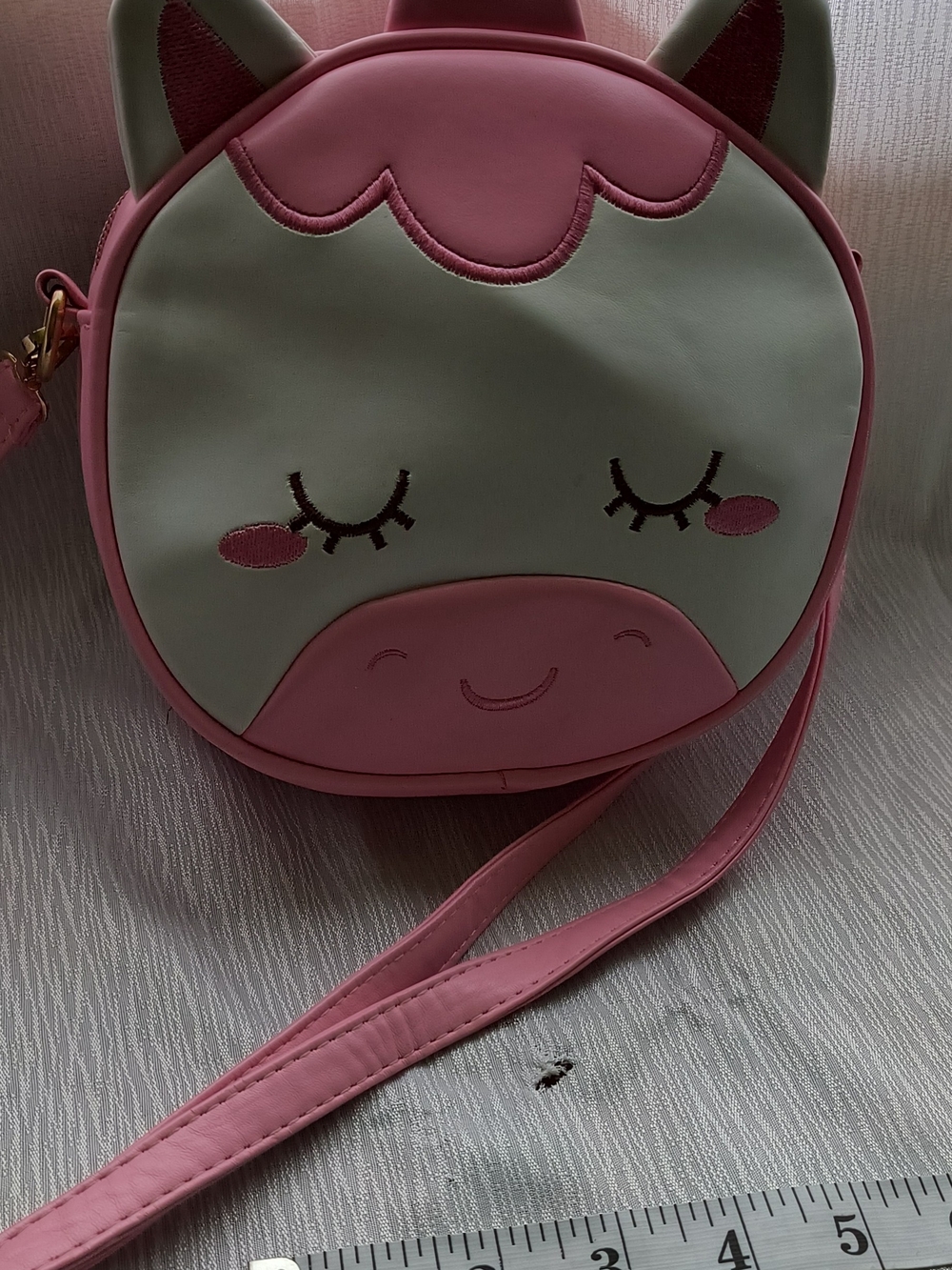 Pink Unicorn Face Crossbody Bag for Women
